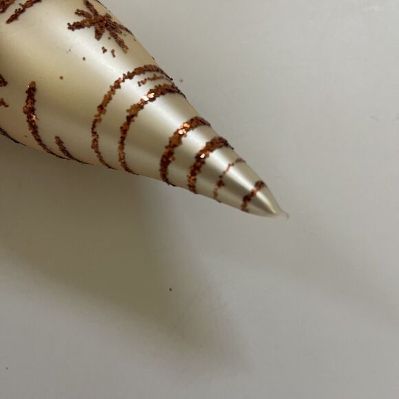 Set 6 Vintage Teardrop Blown‎ Glass Ornaments Glitter Old Worlde Christmas READ - Picture 5 of 11